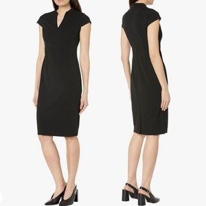 Genevie v-neck sheath black formal dress women Size Large